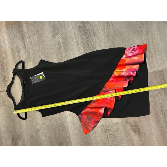 LiLY NOCHES NWT Wearable Art Black Ruffle "Guajira" Dress, Sz Large, MSRP $298 - Picture 2 of 12